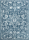 Dazzle DISA Vintage Medallion Light Blue Soft Area Rug