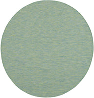 Flat-Weave Indoor/Outdoor Blue/Green Area Rug