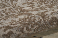 Damask Contemporary Area Rug, Grey