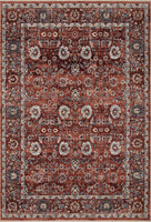 Samra Collection  Brick / Multi, Transitional Soft Area Rug