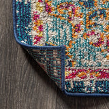 Bohemian Flair Boho Medallion Traditional Soft Area Rug Cream/Orange