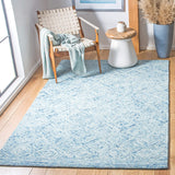 Ikat Collection  Handmade Premium Wool Soft Area Rug Blue