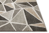 Modern Geometric Gray Ivory Area Rugs