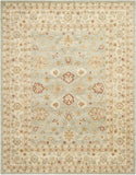 Handmade Traditional Oriental Premium Wool Area Rug, Grey Blue / Beige