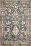 Loloi II Skye Collection SKY-03 Turquoise / Terracotta, Traditional 2'-0" x 5'-0" Accent Rug