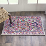 Persian Colorful Light Grey/Pink Area Rug