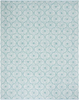 Montauk Collection MTK606H Handmade Cotton Area Rug Aqua / Ivory