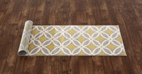 Trellis Chain Gray/Grey Yellow Area Rugs