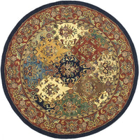 Heritage Collection Handmade Traditional Oriental Premium Wool Area Rug Multi / Burgundy