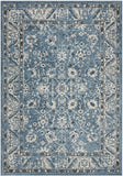 Oriental Area Rug Navy / Light Grey