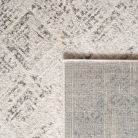 Moroccan Boho Distressed  Area Rug Ivory / Grey