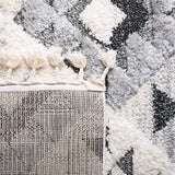 Moroccan Tassel Shag shag Area Rug Ivory / Grey