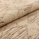 Sturl Beige Indoor/Outdoor Flat Weave Pile Nordic Diamond Pattern Area Rug