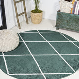 JONATHAN Y Minimalist Diamond Trellis soft Area Rug Bedroom Kitchen Multi/White