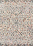 Vintage Floral Medallion Gray/Grey Pink Area Rugs
