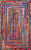 Hand Braided Multi Soft Area Rugs