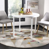 Modern Abstract Area Rug, Grey / Multi