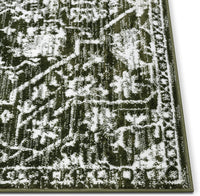 Dazzle DISA Vintage Medallion Green Soft Area Rug nomaan