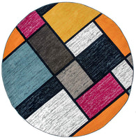 Box Pattern Multi-color Soft Area Rug