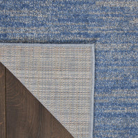 Solid Contemporary Blue/Grey Indoor/Outdoor Area Rug