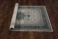 Traditional Blue Medallion Area Rug