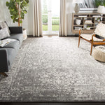 Vintage Oriental Grey and Ivory Area Rug