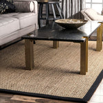 Premium Sea grass Natural Black Area Rug