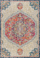 JONATHAN Y Bedroom Kitchen Living Room Indoor soft Area-Rug Cream/Orange