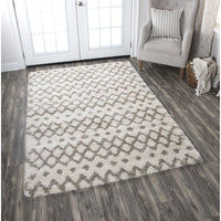 Midnight Collection Geometric Stripes Rug