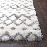 Midnight Collection Geometric Stripes Rug