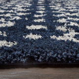 Midnight Collection Geometric Stripes Rug