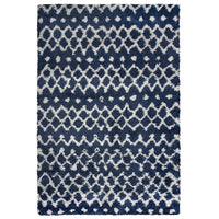 Midnight Collection Geometric Stripes Rug