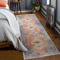 Distressed Persian Printed Machine Washable Area Soft Rug