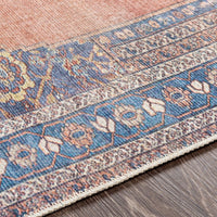 Distressed Persian Printed Machine Washable Area Soft Rug