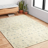 Annabelle Farmhouse Hand-hooked Wool Rug - Ivory/Grey