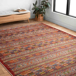 Armanda Modern Tribal Red Multi Indoor/ Outdoor Area Rug