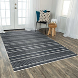 Jupiter Collection Hand Tufted Modern Stripe Soft Area Rug