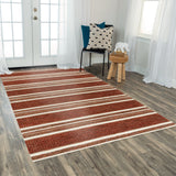 Jupiter Collection Hand Tufted Modern Stripe Soft Area Rug