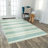 Jupiter Collection Hand Tufted Modern Stripe Soft Area Rug