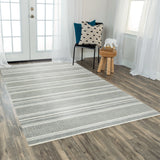Jupiter Collection Hand Tufted Modern Stripe Soft Area Rug