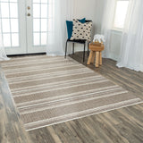 Jupiter Collection Hand Tufted Modern Stripe Soft Area Rug