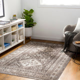 Machine Washable Traditional Diamond Area Soft Rug