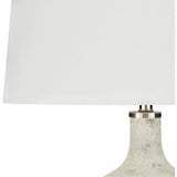 Amedea White Marbled Glass Table Lamp