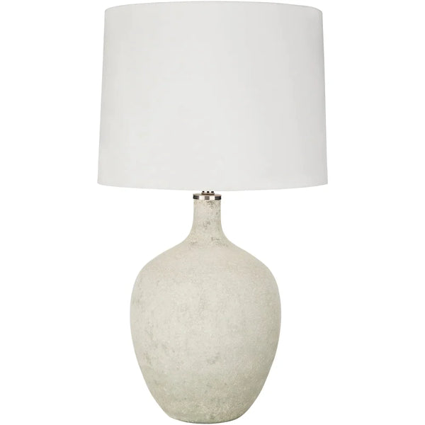 Amedea White Marbled Glass Table Lamp
