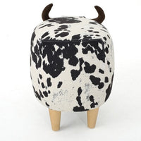 Cow Shape Velvet Ottoman