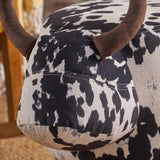 Cow Shape Velvet Ottoman