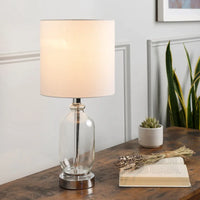 Arbyrd Modern Pink Crackle Glass Table Lamp