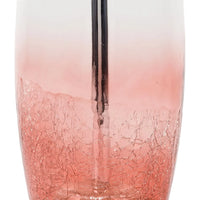 Arbyrd Modern Pink Crackle Glass Table Lamp