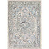 Traditional Pale Blue Gray white Area Rugs