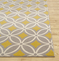 Trellis Chain Gray/Grey Yellow Area Rugs